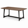 Table rectangulaire en bois avec pieds en métal 200x100x75cm