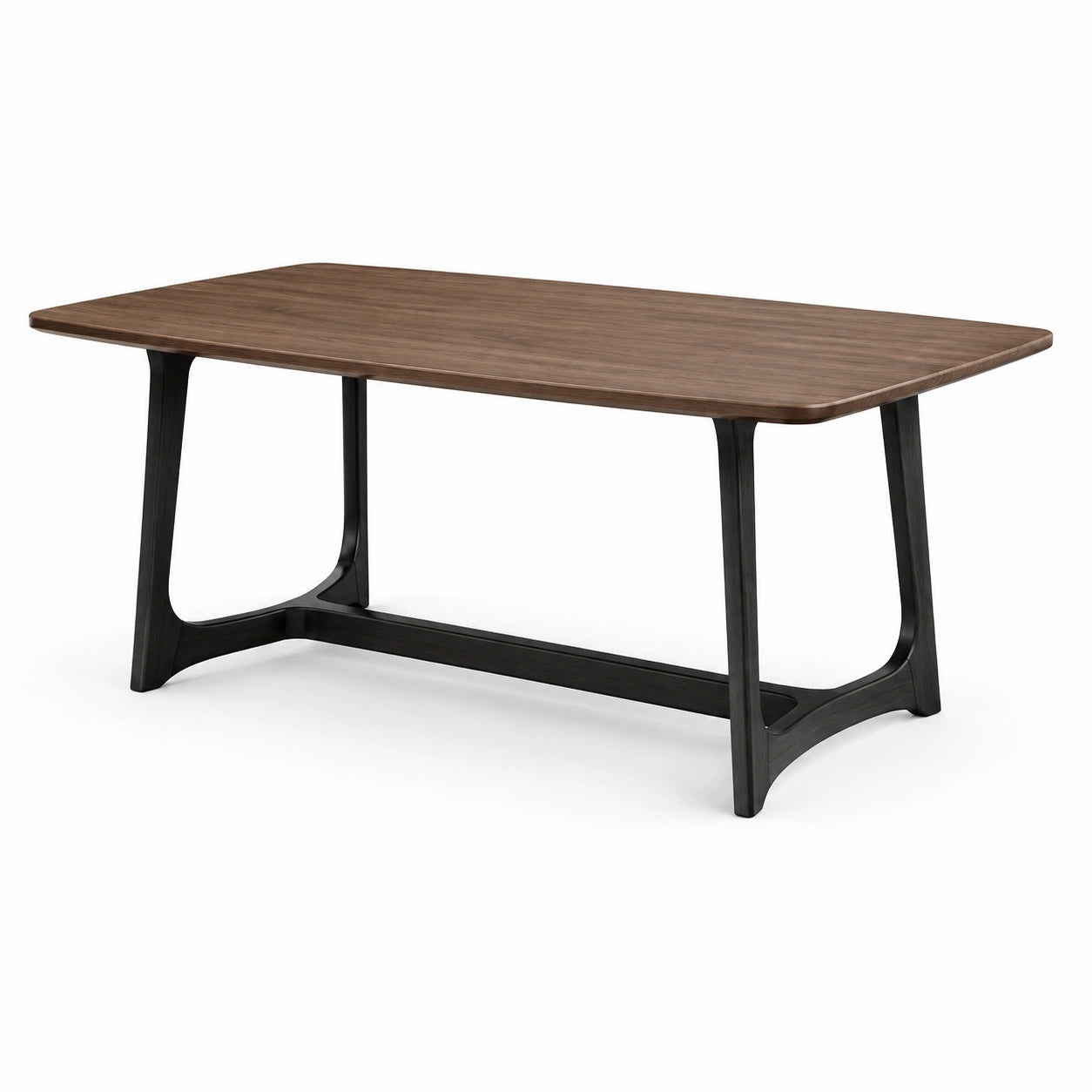 Table rectangulaire en bois avec pieds en métal 200x100x75cm