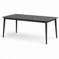 Table à manger en marbre et métal noir 180x90x75 cm