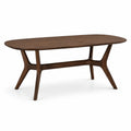 Table en bois de noyer ovale 180x90x75 cm